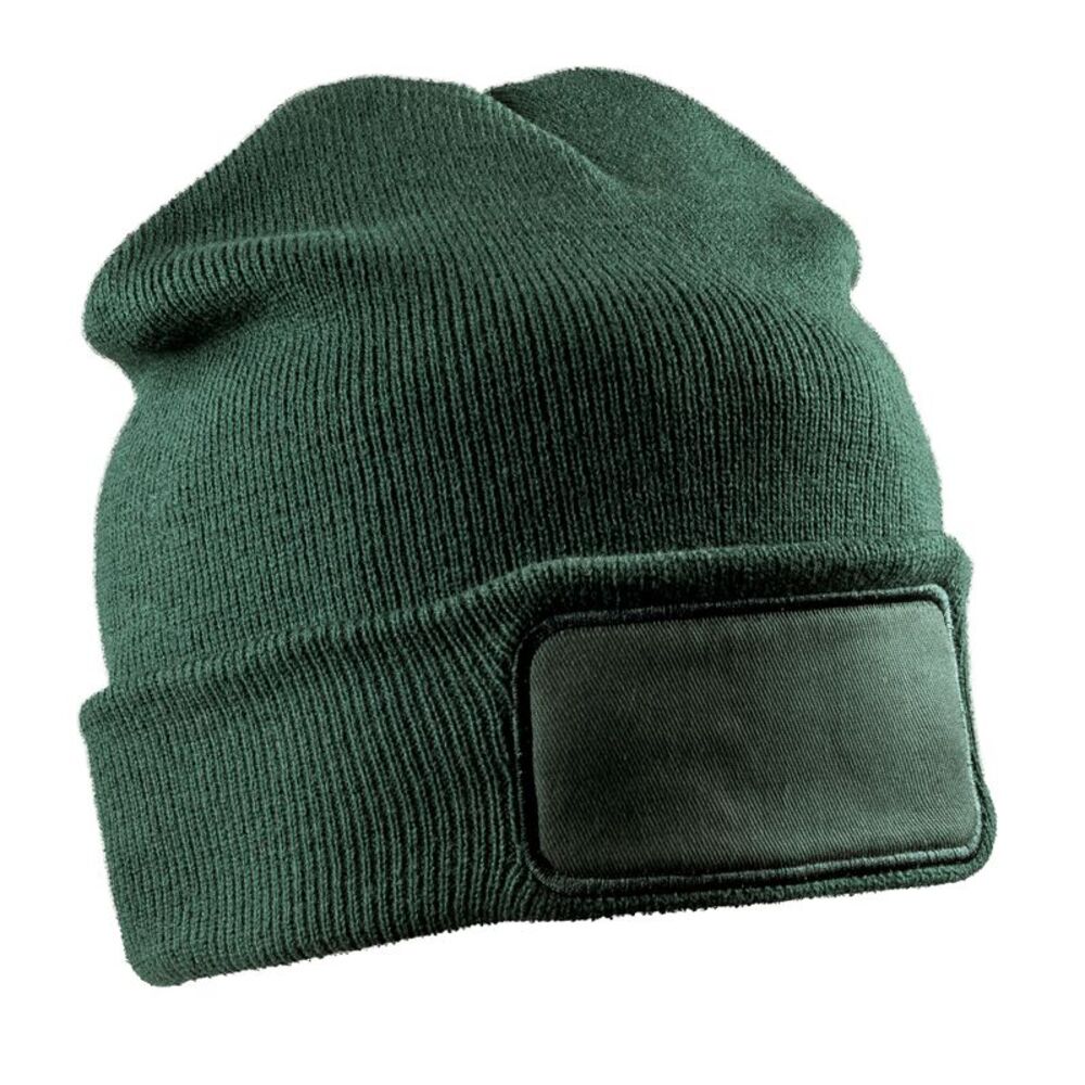 Result Winter Essentials Unisex Adult Double Knit Printer Patch Beanie / Bottle